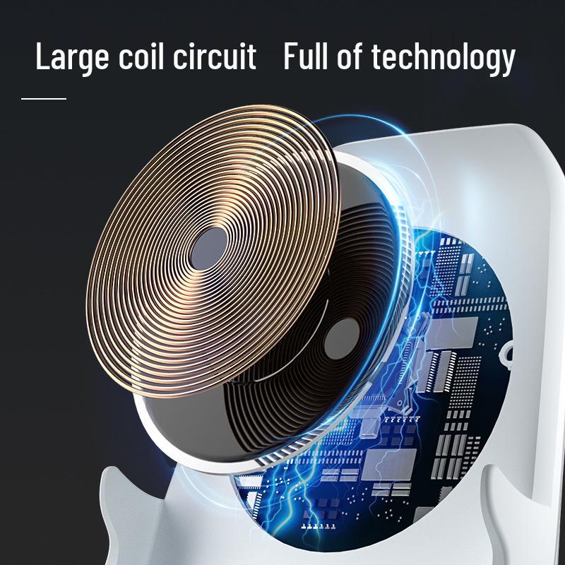 15W Wireless Charging Phone Holder for Apple & Android - Desktop Stand, Horizontal & Vertical Support