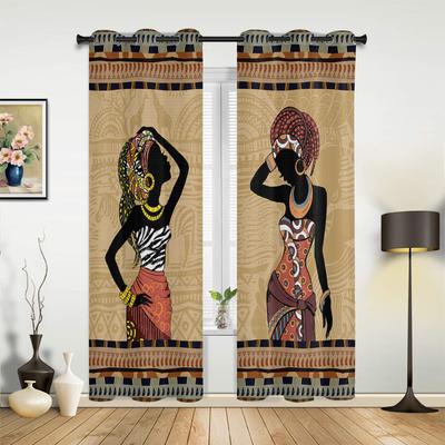 Etnický styl Africké ženy Černé ženy Závěsy do ložnice obývacího pokoje Závěsy Kuchyně Dětský pokoj Okenní závěs Domácí dekorace