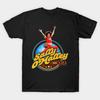 Asian Size Men Black Print T-shirt Sally Omalley No-Cut Heat Transfer Print Cotton Tshirt