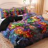 Vibrant Butterfly Floral Print Bedding Set Soft Breathable Polyester Duvet Cover And Pillowcases For All Seasons