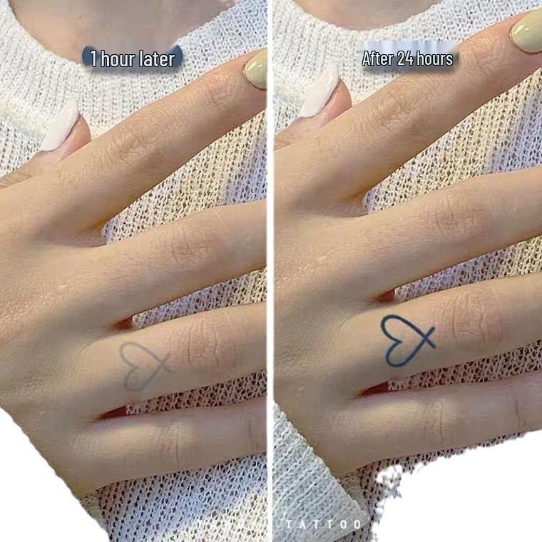 Herbal Juice Finger Tattoos: Cute, Semi-Permanent, Waterproof Designs for Women