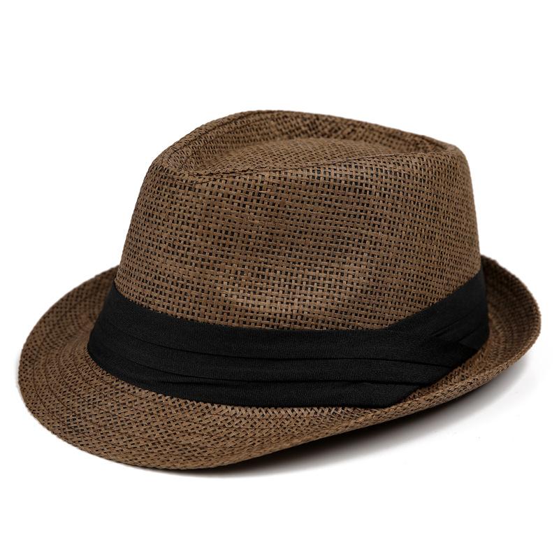 Sun visor summer out travel men straw hat top hat jazz beach hat