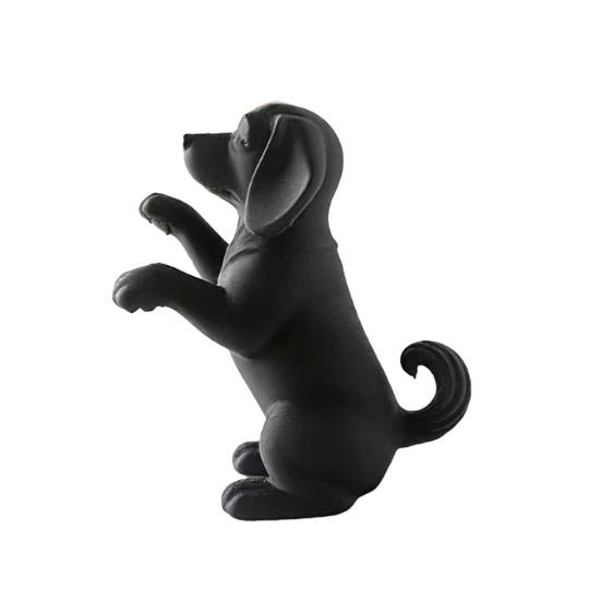 

3D Printed Cute Dog Figurine Funny Puppy Sculpture Desktop Small Black Dog Ornament for Shelf Desk Home Office Decor чёрный
