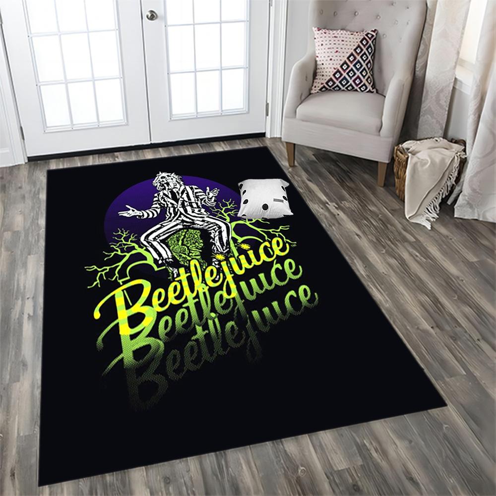 Beetlejuice: Ghostly Fun for Living Room rug, Bedroom, Study Room, Hallway Decoration, Perfect for Home Decoration or Holiday Gifts