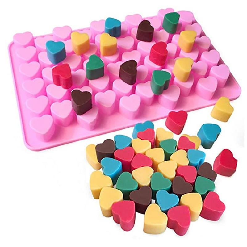 55 Holes Heart Cake Chocolate Cookies Baking Mould Ice Cube Soap Mold Bake Tools