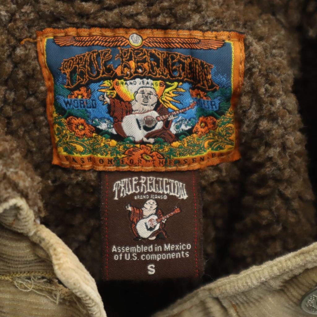 True Religion Corduroy Jacket S Beige Back Bore Women Used