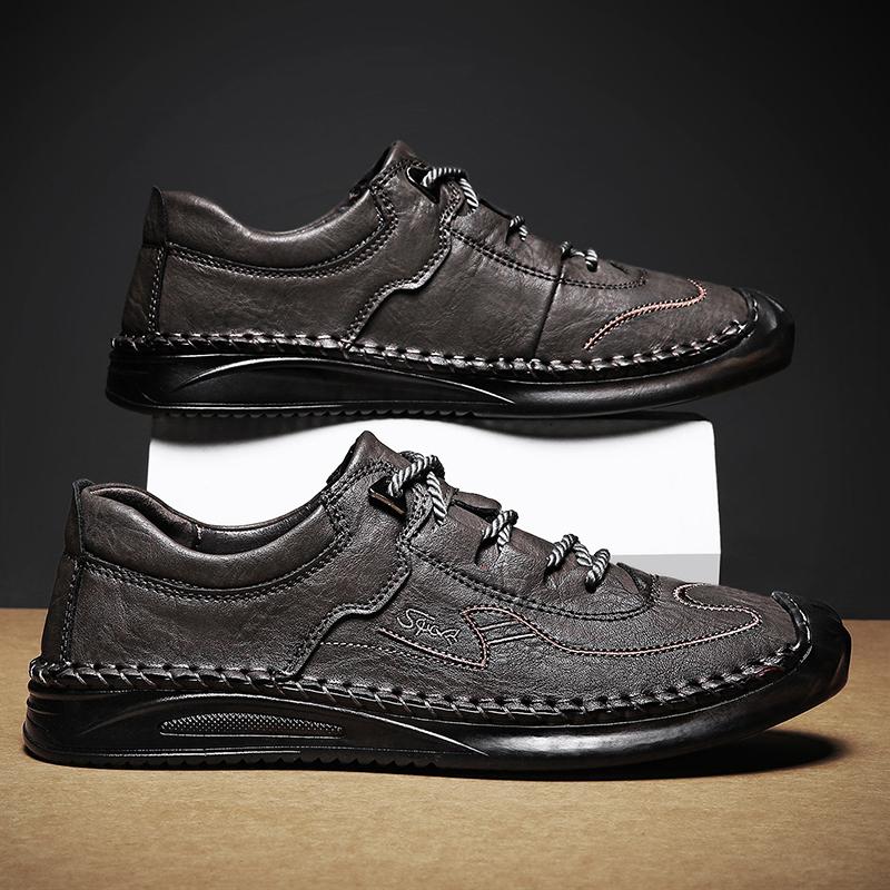 Ретро мужская обувь повседневные дышащие кроссовки мужские мокасины ручной работы — фото 5