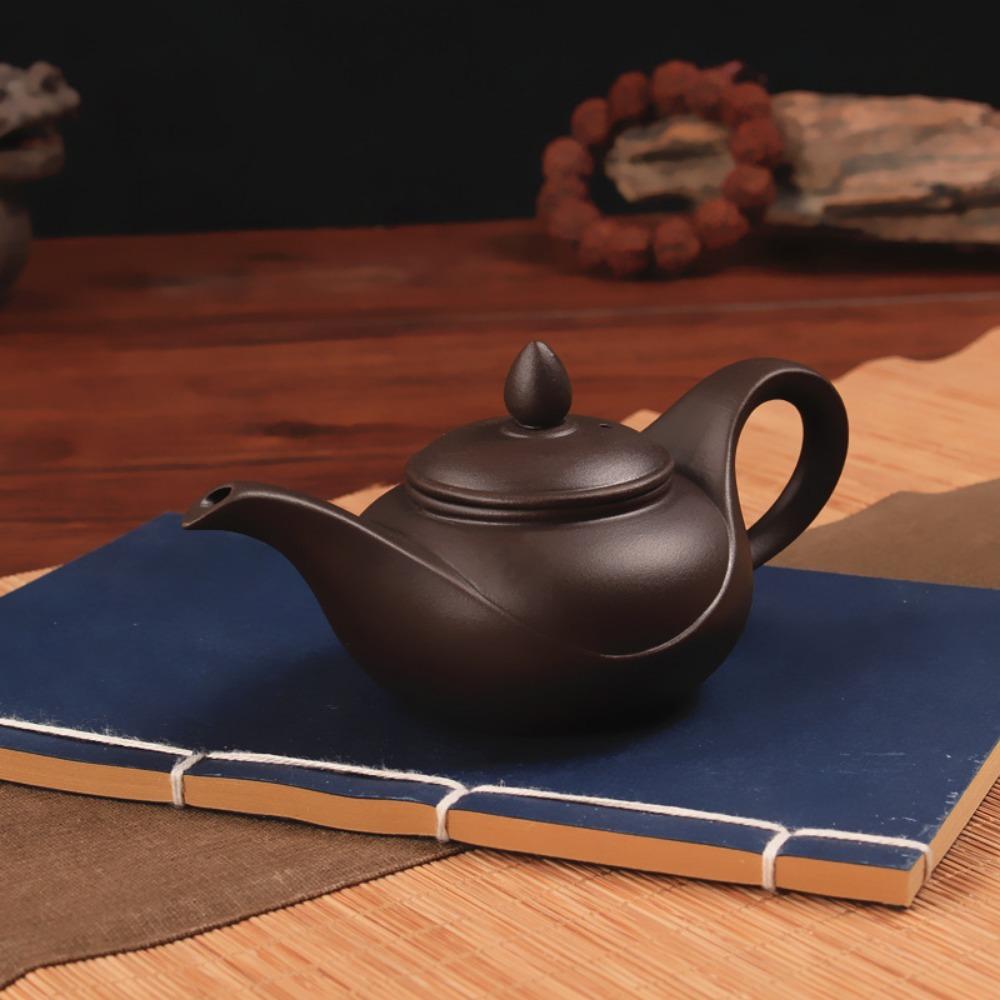 Kung-Fu-Teeset 1 Teekanne] 120ml Xishi Porzellan-Teeset Keramik Yixing Lila Ton Kanne