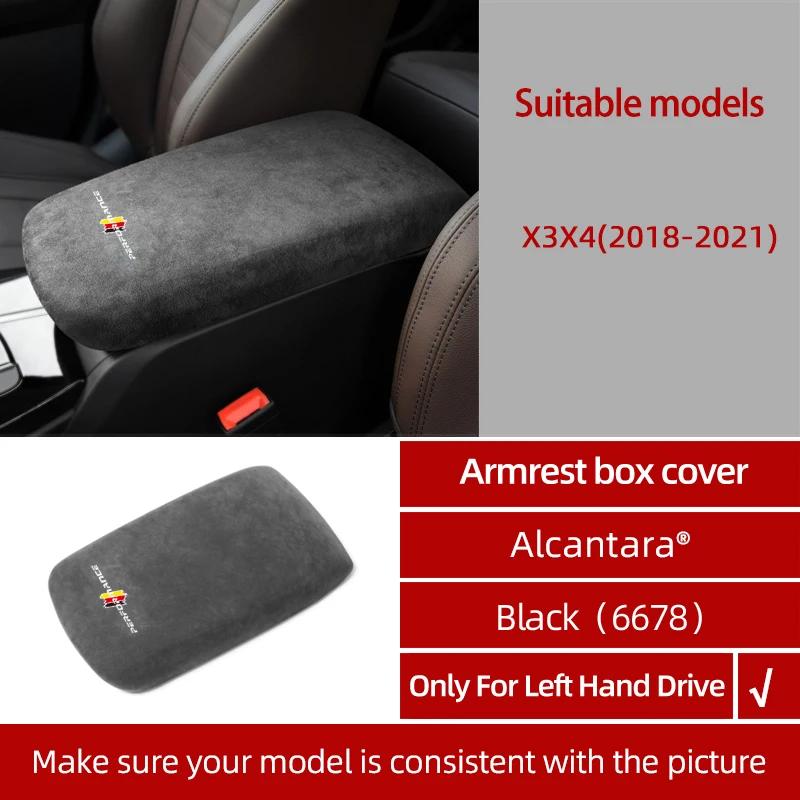 

For BMW X3 G01 X4 G02 Made of Alcantara Wrap Center Console Armrest Box Cover Panel Trim Sticker Car Interior Tuning Accessories 6678 German LHD