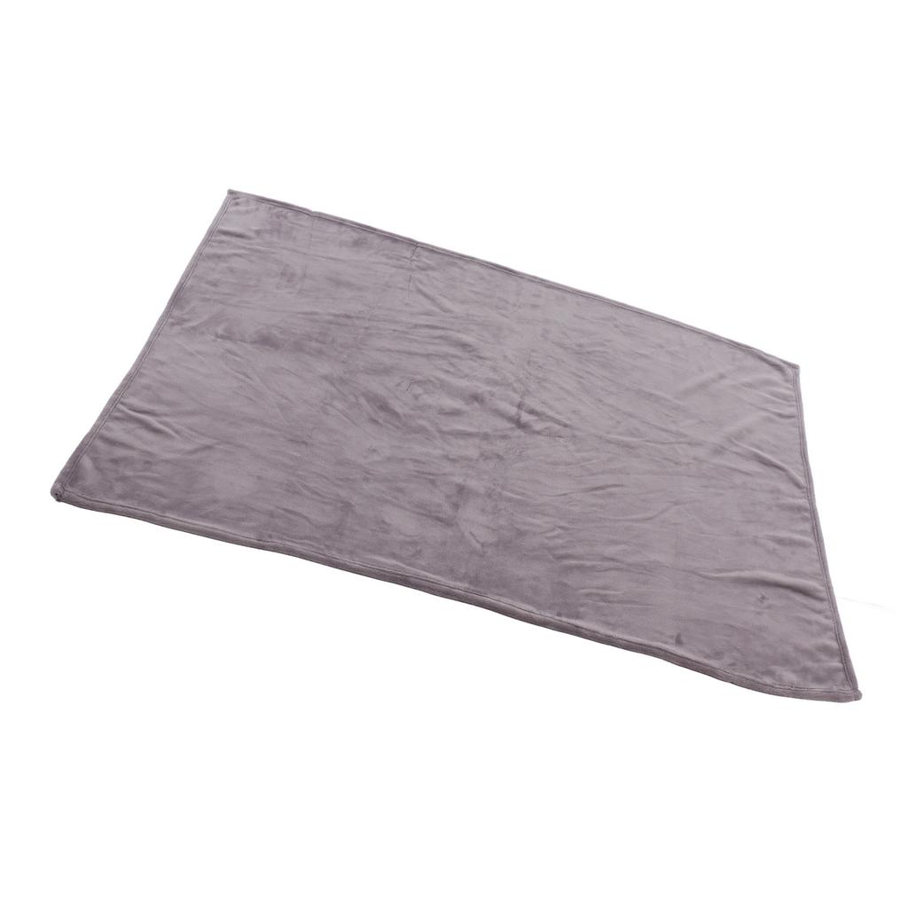 Flannel Throw Blanket Plush Light Breathable Foldable Warm Stylish Simple Soft Blanket Light Gray