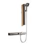 Tuqiu Gray Thermostatic Bathroom Shower Faucet Bathroom Mixer Faucet White Brass Bathroom Faucet  Set