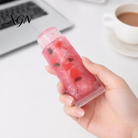 Simulated Toothpaste Tube Toy Stress Relief Toy, Strawberry Blueberry Lemon Clover Reliever Squeeze Anxiety Relieving Clear Fidget