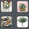 20Pcs Decoration Fake Eucalyptus Plants Bendable Silk Eucalyptus Leaf  Living Room Decoration