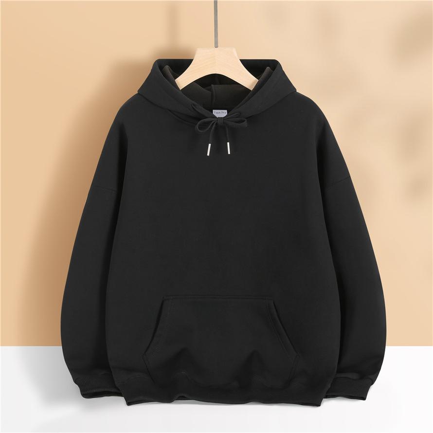Autumn/Winter Pearl Series Fleece Hooded Dropped Shoulder Sweater, Casual Long Sleeved Couple Clothes,Trendy Brand  Unisex