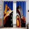 Cool Tractor 3d Printed Curtains Living Room Balcony Bedroom Kitchen Decorative Curtains Home Decoration Rod Pocket Curtains