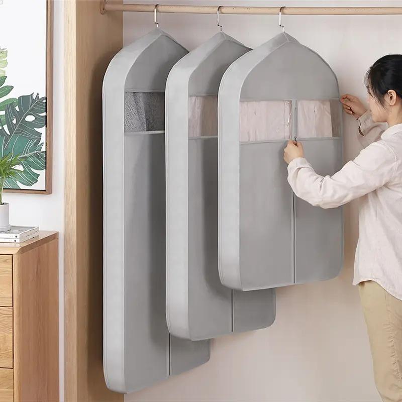 Dustproof Clothing Covers Waterproof Clothes Dust Cover Coat Suit Dress Protector Hanging Garment Bags Closet Organizer