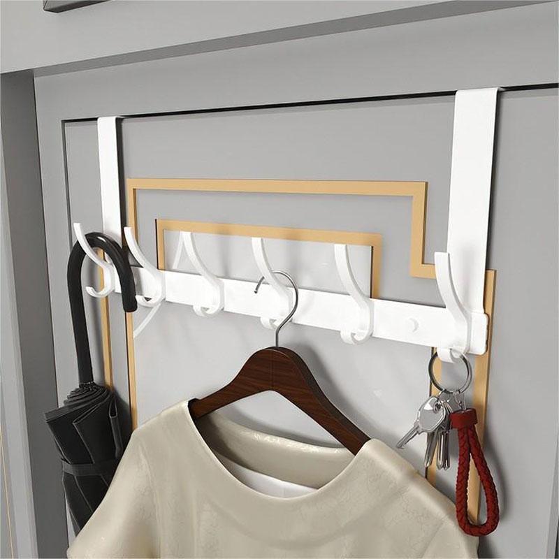 Kleiderbügel über der Tür mit 6 Haken, robuster Türhaken für Schlafzimmer, Haken auf der Rückseite der Tür, Aufbewahrung für Mantel, Handtuch, Tasche