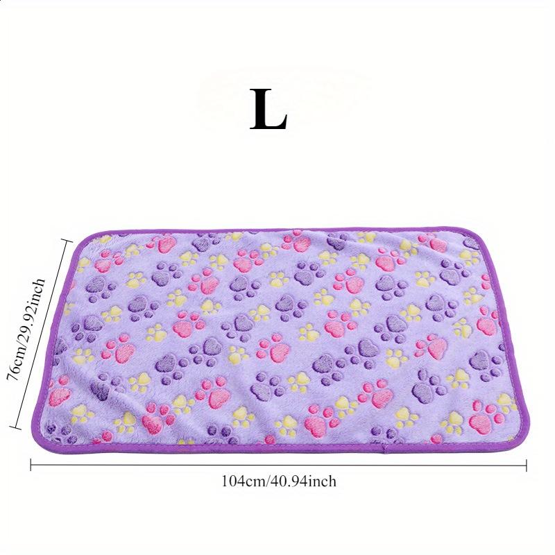 

Теплый и Удобный Милый Шерстяной Плед для Собак, Подходящий для Кошек и Собак Осенью и Зимой Спальный Плед Плюшевый Плед для Питомца L фиолетовый