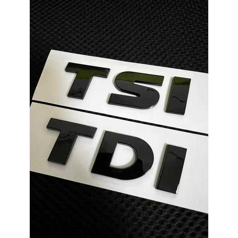 AGLNX1 1X Car Styling ABS Glossy Black Sticker TDI TSI Font Car Tail Decal For VW Touareg Car Accessories