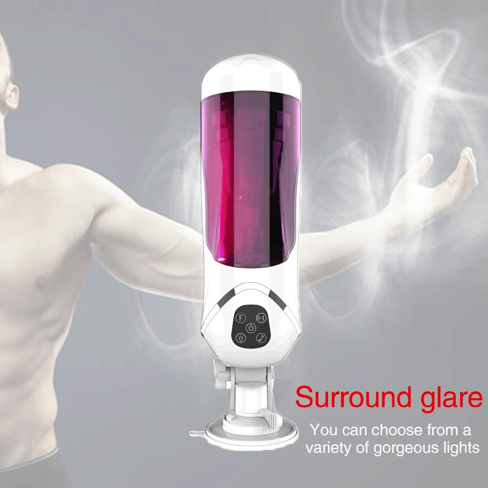 Automatic Piston Telescopic Rotation Male Masturbator Cup Blowjob Masturbator for Man Penis Sucker Vibrtor Handsfree Sex Machine