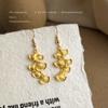 Ginkgo Biloba Littéraire Style Nouveau Chinois Guochao Designer Boucles d'Oreilles Feuille Boucles d'Oreilles Mate