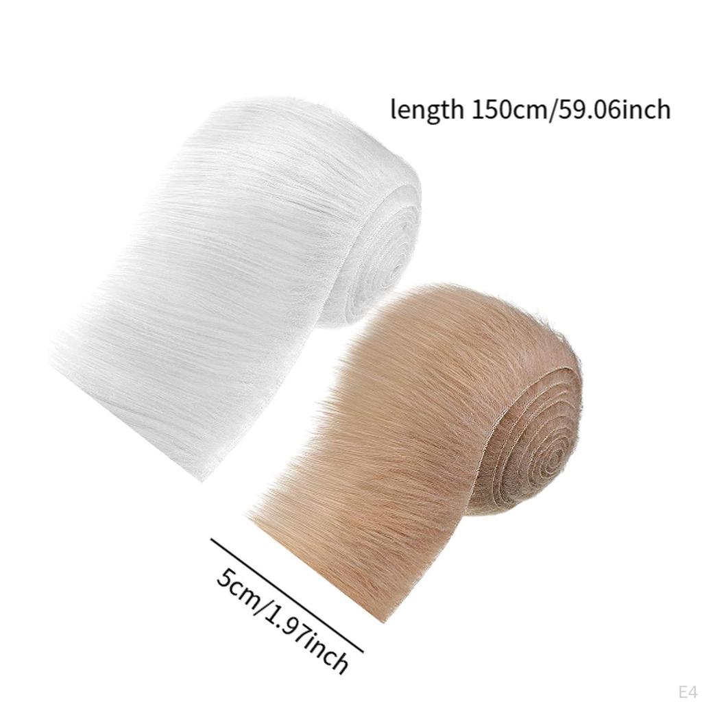 Kunstfell Stoffmaterial DIY Bastelbedarf Plüschband Vorgeschnittener Streifen für Weihnachtsbaum Hut Schuhe