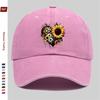 Pc Leopard Print Heart and Sunflower Pattern Baseball Cap Casual Style Sun Hat Comfortable and Lightweight with Adjustable St