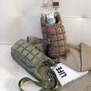 Quilted Water Bottle Holder Bag with Strap Water-resistant Carrier Bag Large Capacity Portable Crossbody Bag for Outdoor Sports