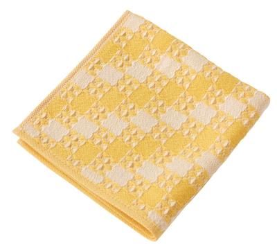 Lenço de Mão Kusunoki Monori Watane Shusu Waffle Amarelo 25cm x 25cm Aprox.. 1-65610-86-Y