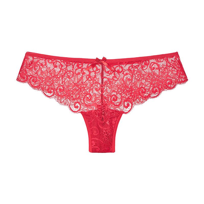 Naadloze kanten slipjes voor dames in grote maten - Sexy, transparant met katoenen kruisje