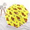 Rilakkuma,Yellow Automatic Folding Umbrella Simple 8 Rib Design, Bright Cartoon Pattern, Durable Iron Frame, Suitable For Travel, Outdoor, B