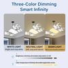 2 in 1 LED E27 Ceiling Fan Light AC 110-220V with Remote 3 Color Temp 3 Speeds Dimmable Adjustable for Bedroom Home Restaurant
