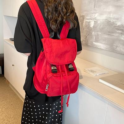 College-Stil Studentenklasse Tasche mit großem Fassungsvermögen neuer Canvas-Rucksack einfache Damen-Tasche