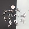 DIY Vintage Alloy Jewelry Accessories Ancient Silver Gun Weapon Bullet Necklace Bracelet Pendant Factory Direct Sales