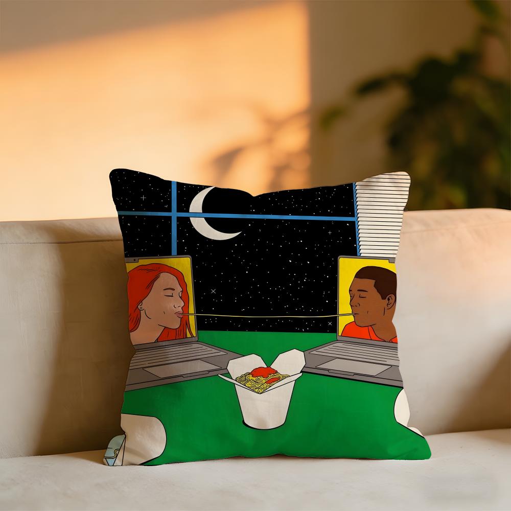 

Planet Illustration Cushion Cover Cozy Velvet Throw PillowSoft Warm Cushion For Sofa Bed 30x30 cm