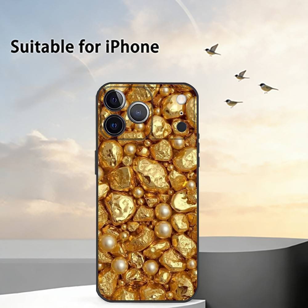 Money Gold A-Art Phone Case Silicone Soft For IPhone 17 16 15 14 13 12 11 X XR Plus Pro Max Plus