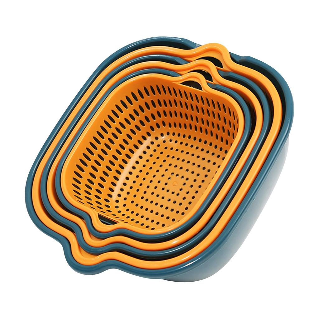 6-piece Kitchen Strainer Set, Vegetable Vacuum, Pasta Strainer, Vegetable And Fruit Basket, Multi-purpose Double Strainer And Basket