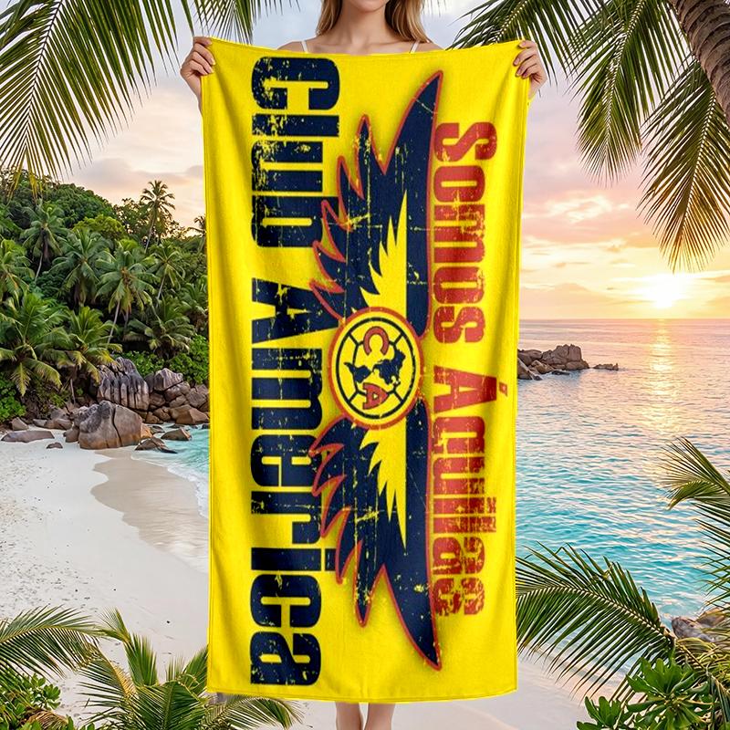 Club Amrica Fashion Beach Towel: Ideal for Summer Adventures Soft, absorbent and quick drying suitable for swimming and bathing