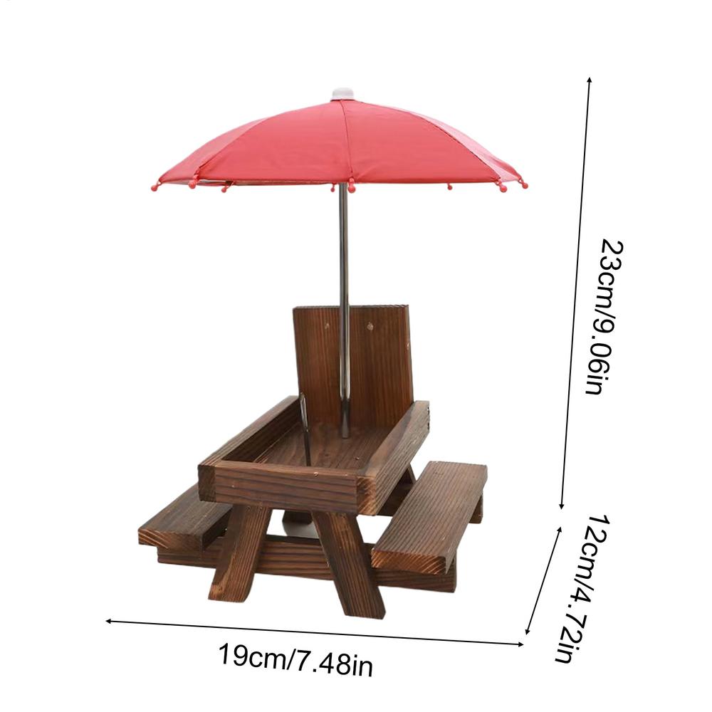 Squirrel Table Feeder Weather-Resistant Pet Feeding Supplies Squirrel Feeding Table Umbrella For Bird Yard Meadow Tre Garden