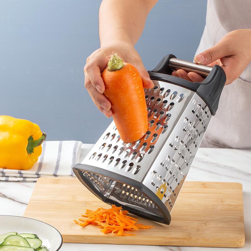 ZISIZ Stainless Steel Vertical 4-Sided Vegetable Grater