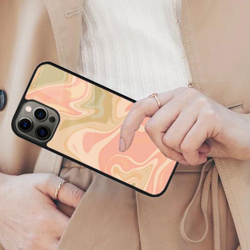Liquid Swirl Abstract Pattern in Beige and Sage Magnetic Phone Case For APPLE iPhone 17 Air 16 14 13 12 Pro Max 15 Plus MagSafe