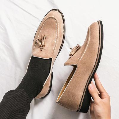 Men's Summer Slip-On Suede Tassel Loafers - British Style Youthful Casual Shoes