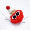 Fabric Christmas Love Fur Hat Sunglasses Fur Doll