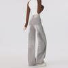 Women's Gray Corrugated Wide-Leg Jeans - 2024 Autumn Lazy Street Style