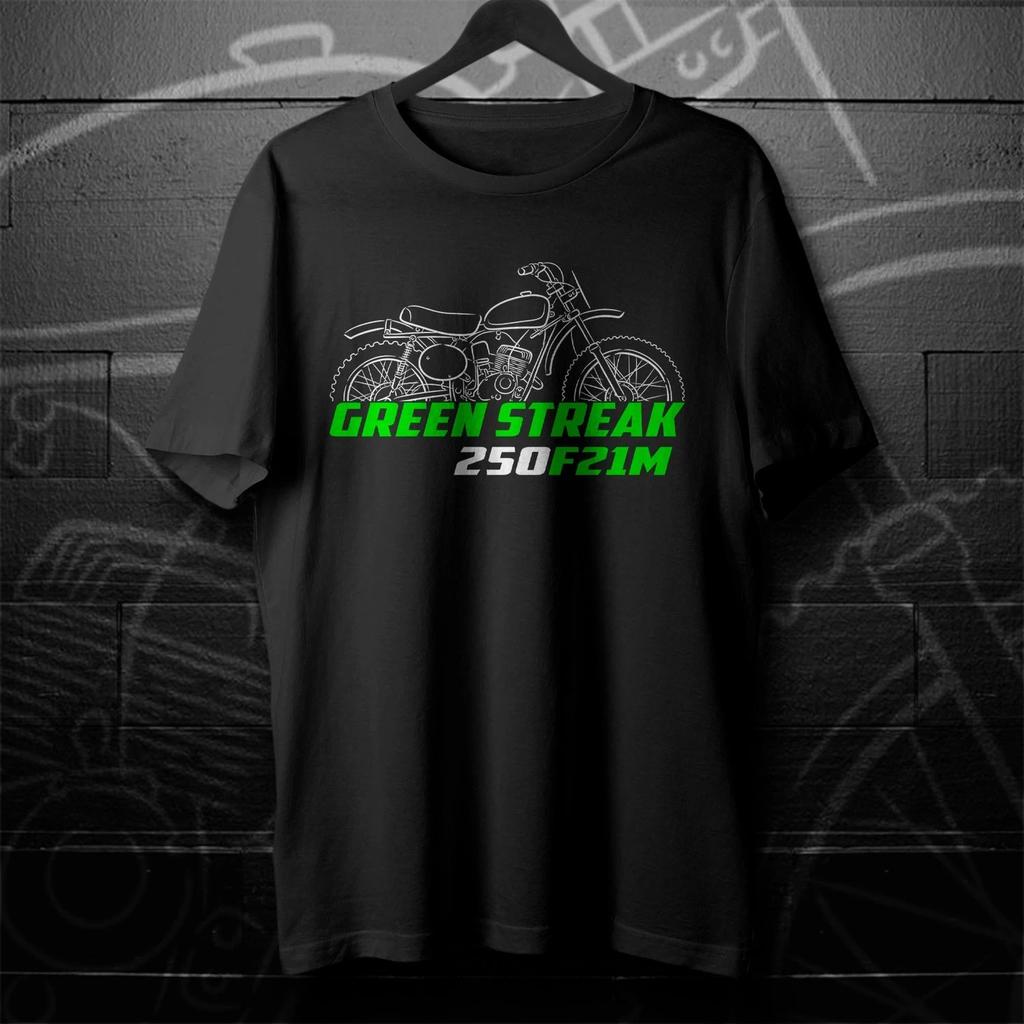 For Kawasaki 250 F21M Green Streak 1968-1970 Fans - Motorcycle T Shirt