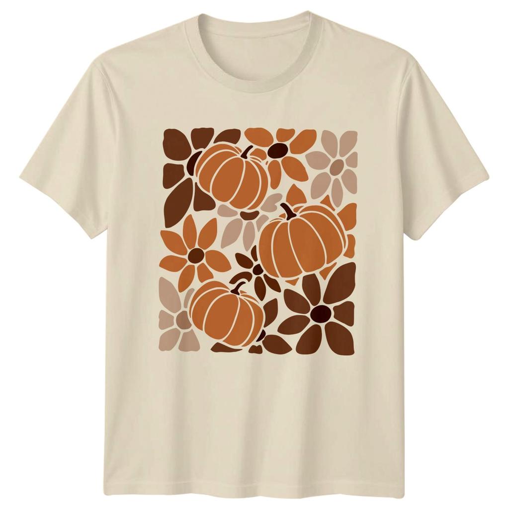 Pumpkin Harvest Autumn Unisexs Unisexs TShirt Graphic Tee Fall Season