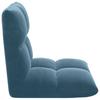Adjustable Floor Chair Blue Velvet