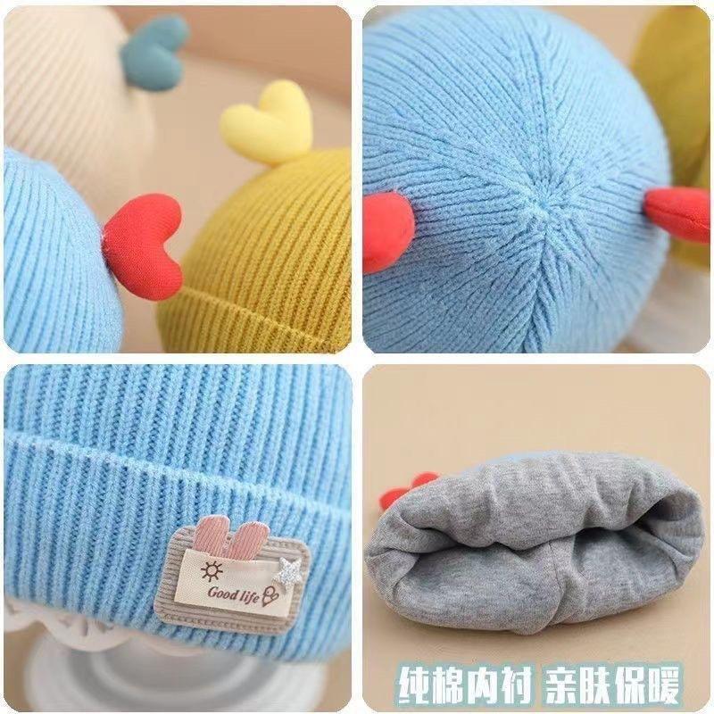 Baby Hat Winter Cute Newborn Infant Baby Wool Hat Autumn and Winter Warm Newborn Boys and Girls Knitted Hat