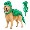 NEW Dinosaur Skeleton Glow in Dark Cat Costume, 25-120cm Dog Hood Outfit Pet Clothes for Halloween Cosplay with/without Glowing