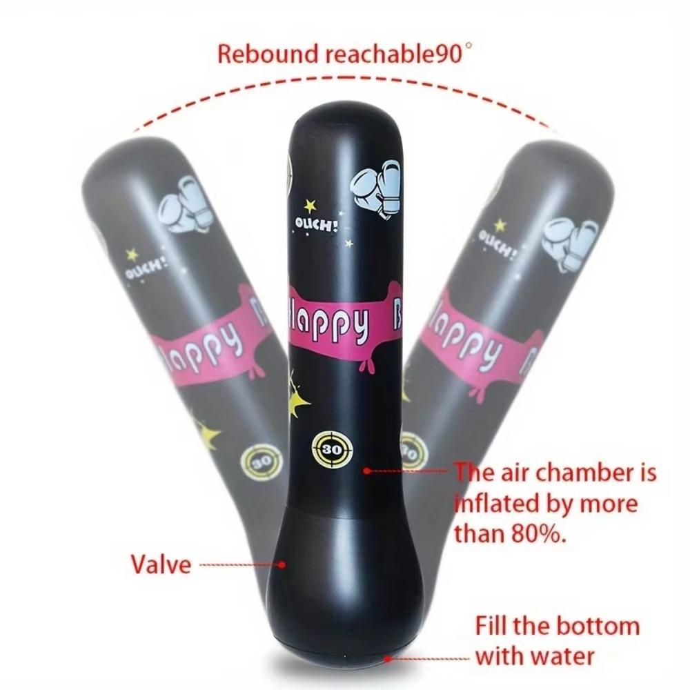 Thickened Bounce-Back Punch Bag Tumbler Design Kids Stress Relief Toy  Indoor/Outdoor Play